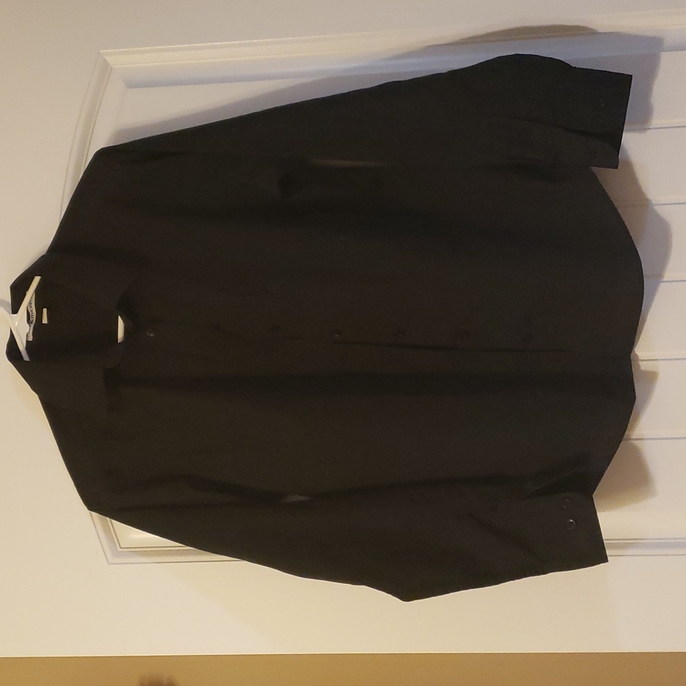Port Authority, Small, Black Button Up Shirt